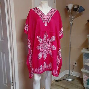 Riviera Sun Knee Length Caftan W/ Drawstring Waist